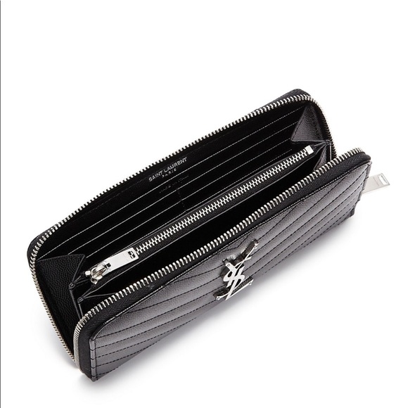 Saint Laurent YSL monogram de Poudre zip around wallet - Picture 3 of 3